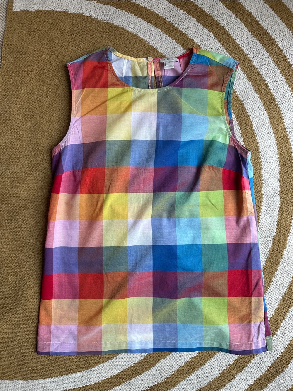 J. Crew Multicolor Plaid Sleeveless Tank Top